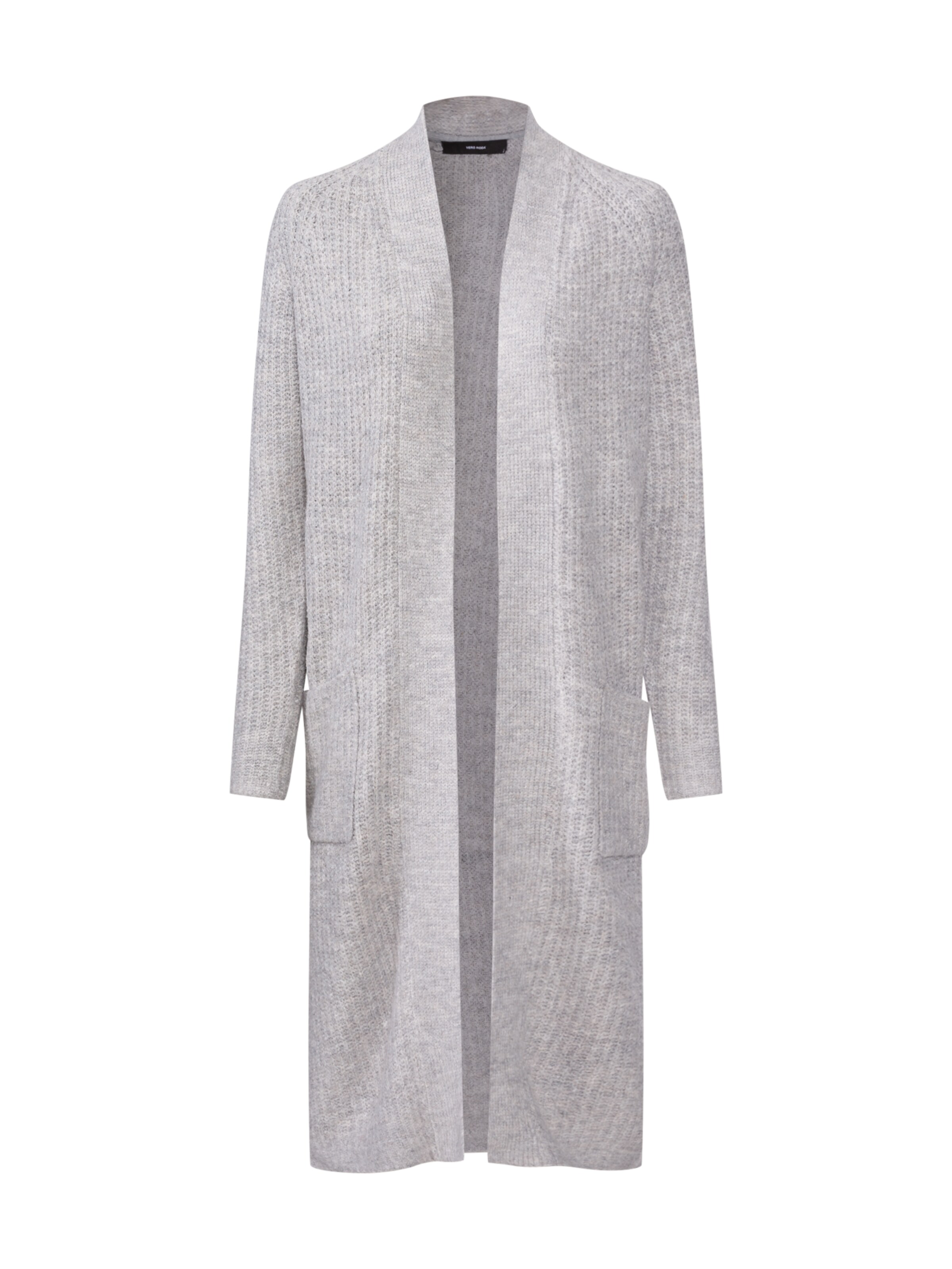 VERO MODA - Gebreid vest 'Cora' in de kleur Lichtgrijs