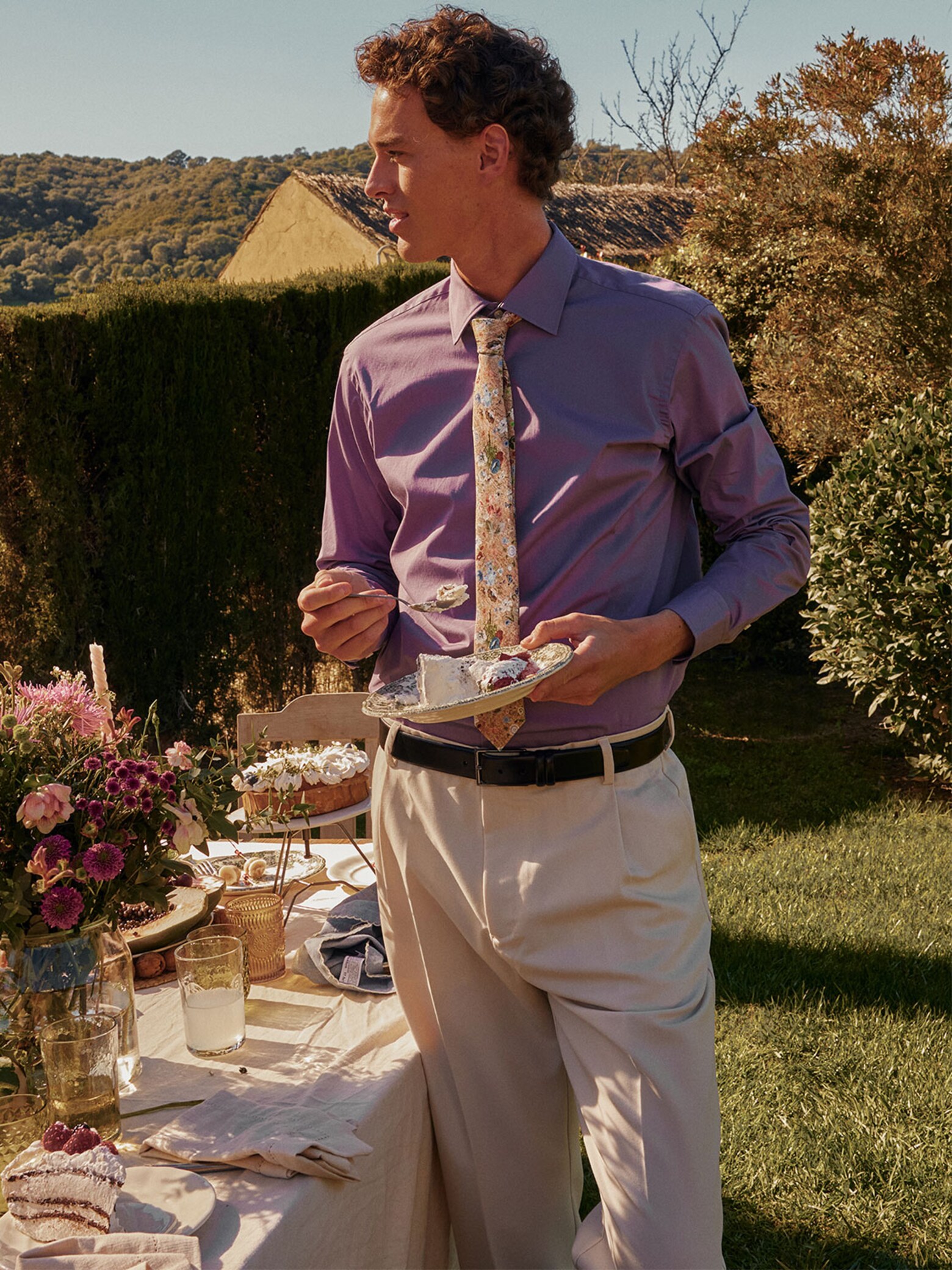 Oscar - Chic Purple Shirt Look