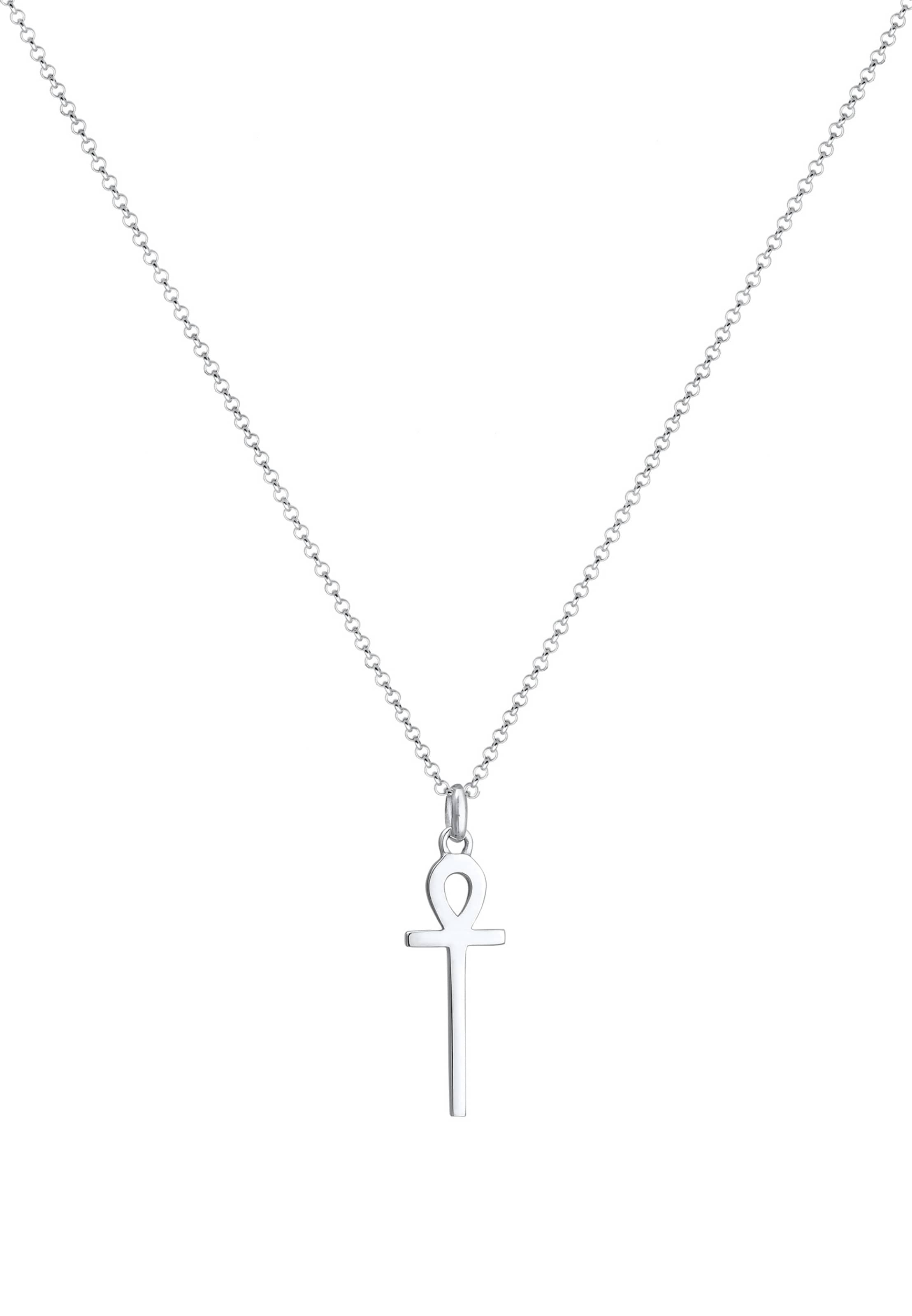 ELLI Ketting 'Kreuz' in Zilver
