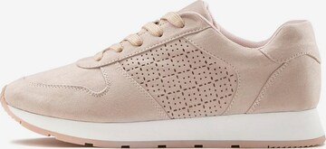 Baskets basses LASCANA en rose : devant