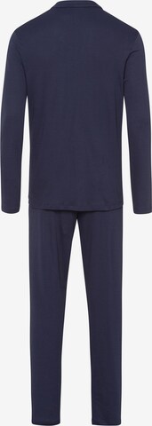 Hanro Long Pajamas 'Day & Night' in Blue