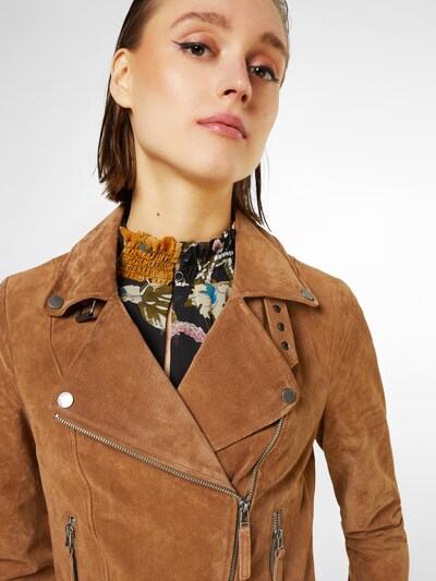 Freaky Nation Lederjacke Im Bikerstil Taxi Driver In Cognac About You