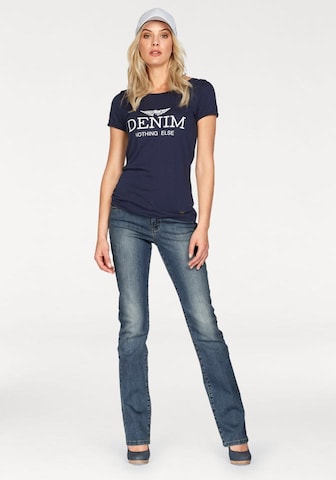 ARIZONA Regular 5-Pocket-Jeans 'Gerade-Form mit komfortabler Leibhöhe' in Blau