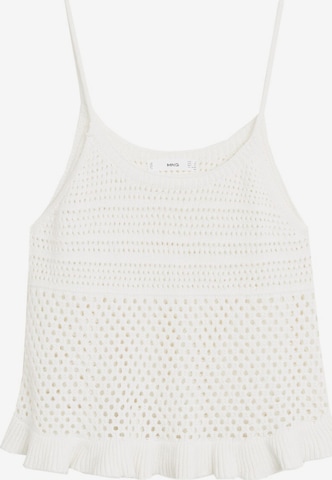 MANGO Knitted Top 'Pale' in Beige: front