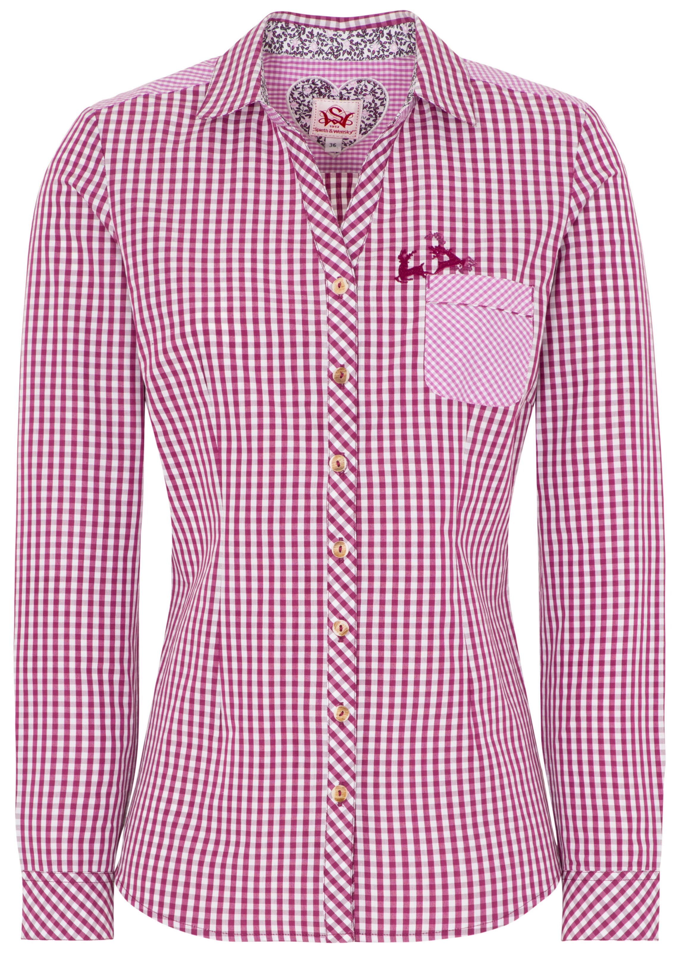 SPIETH & WENSKY - Trachtenbluse 'mallorca' in beere