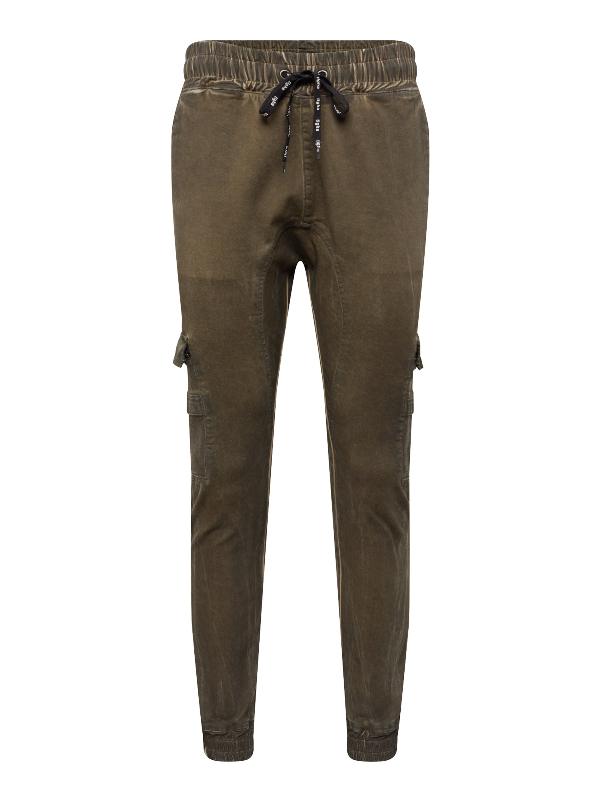 tigha - Cargobroek 'Odell 9748 dyed' in de kleur Olijfgroen