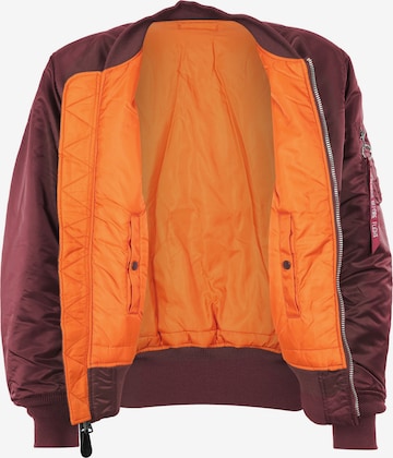 ALPHA INDUSTRIES Overgangsjakke 'MA-1' i rød