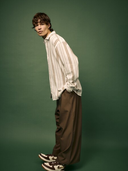 Artur - Brown White Striped Baggy Look