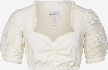 MARJO Dirndle Bluse 'Kosira' in White: front