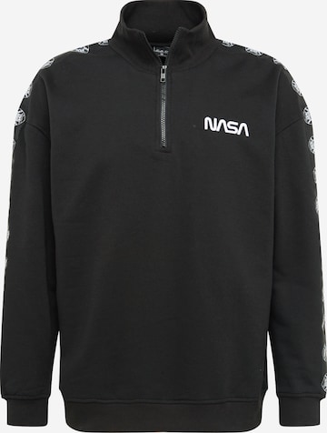 Mister Tee Sweatshirt 'NASA Astronaut' in Zwart: voorkant