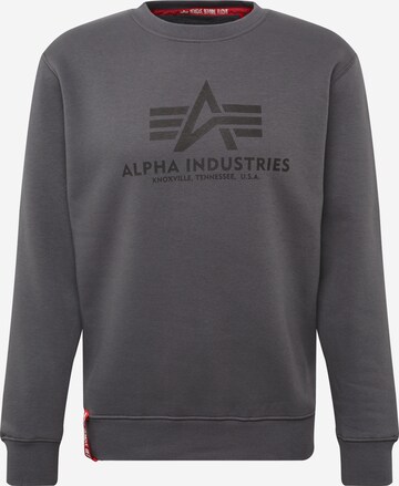 Sweat-shirt ALPHA INDUSTRIES en gris : devant