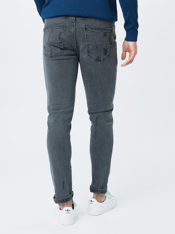 Denim Project - Slimfit Calças de ganga 'MR. RED' em cinzento