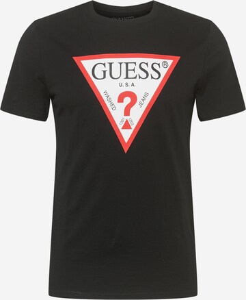 Coupe regular T-Shirt GUESS en noir : devant