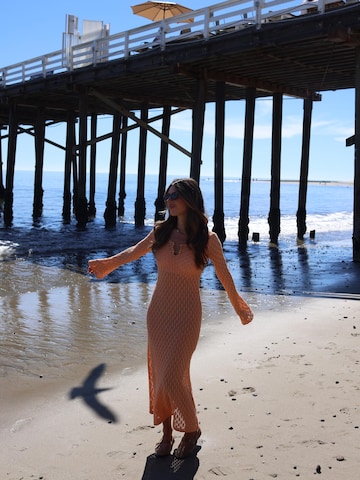 Orange Knit Dress Look