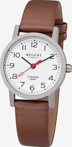 REGENT Analog Watch in Brown: front