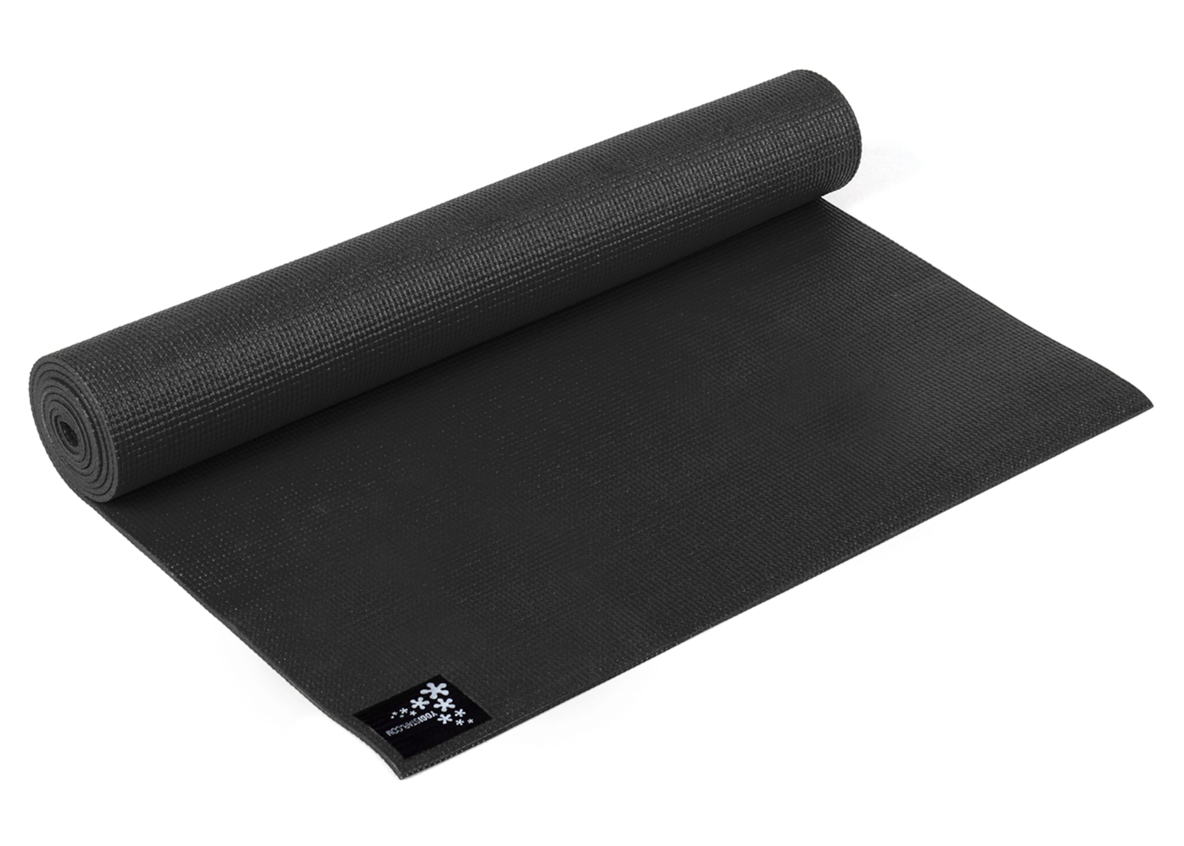 YOGISTAR.COM Yogamatte in Schwarz: Vorderseite