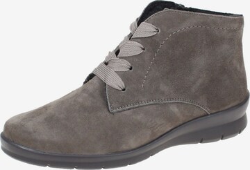 SEMLER Lace-Up Ankle Boots in Grey: front