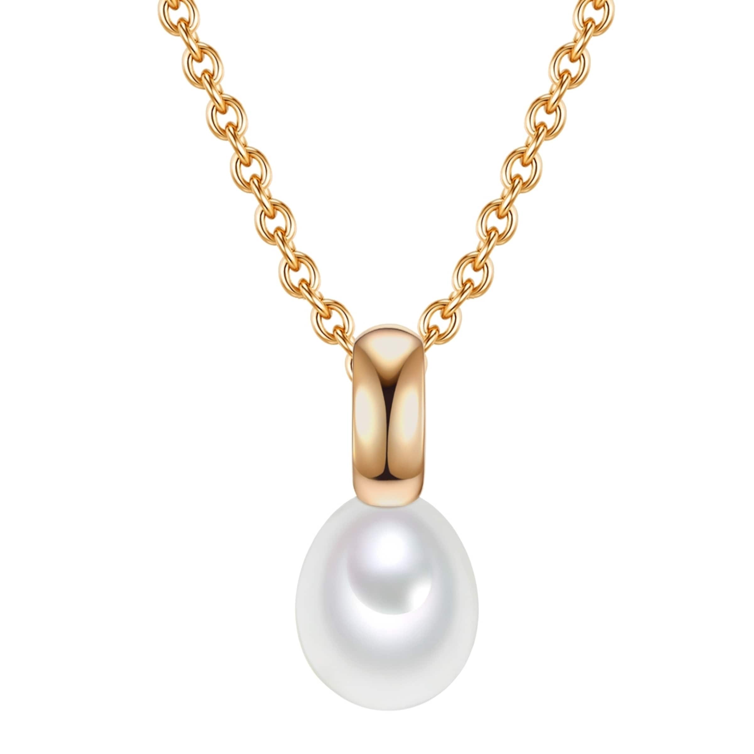 Valero Pearls Necklace in Gold: front