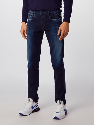 REPLAY Slimfit Jeans 'Anbass' in Blauw: voorkant