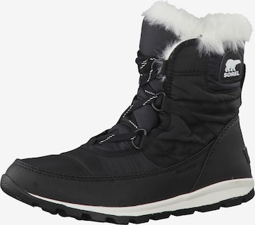 SOREL Snowboots 'Whitney Short Lace' in Zwart: voorkant