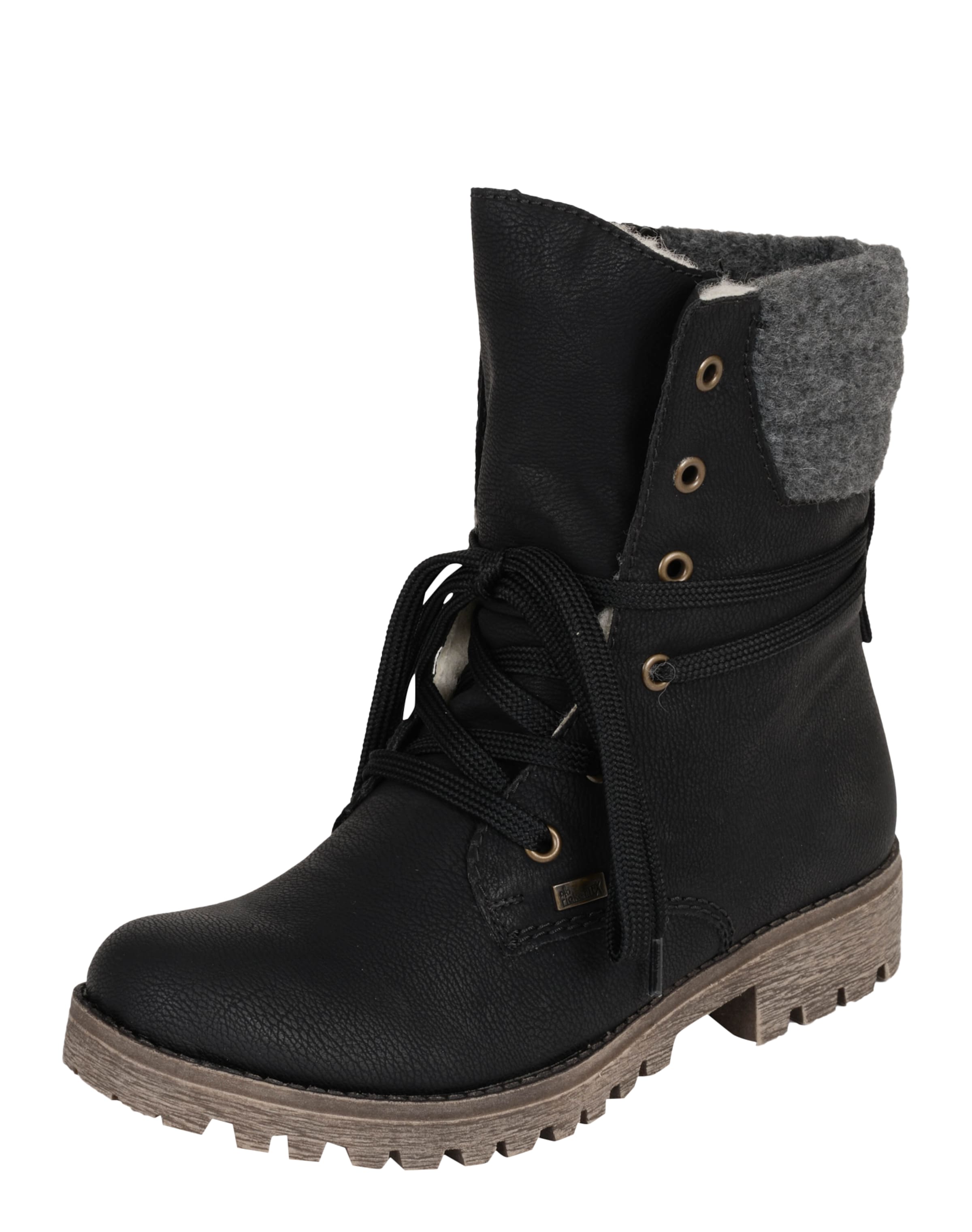 Rieker Ботинки на шнуровке в Черный: спереди