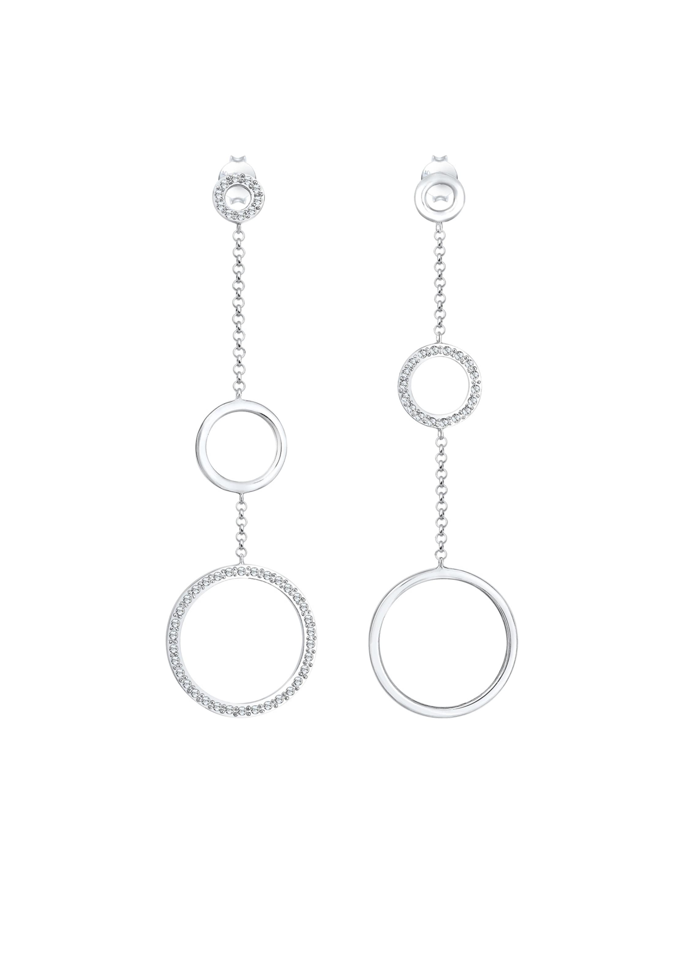 Boucles d'oreilles 'Kreis' ELLI PREMIUM en argent : devant