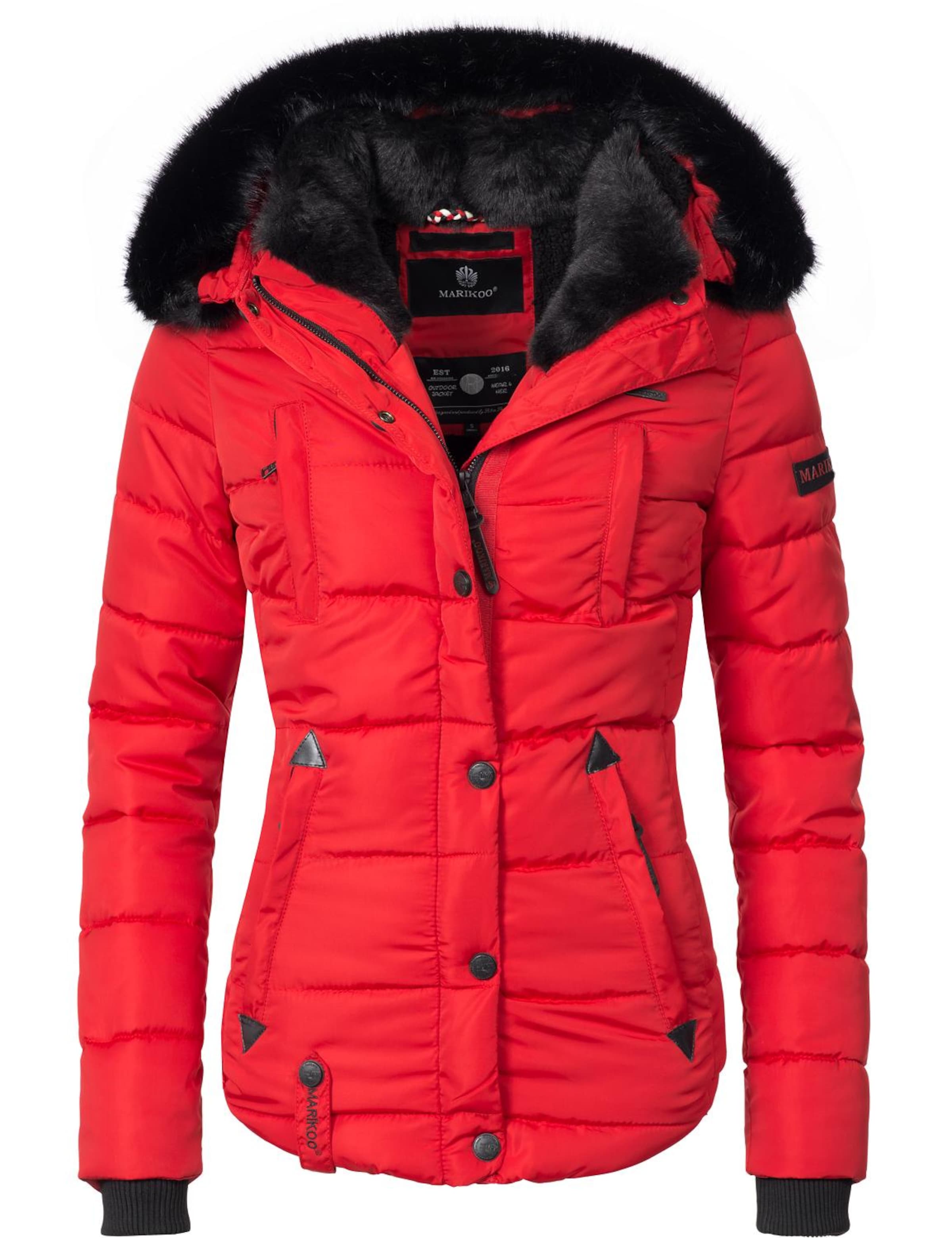 MARIKOO Зимняя куртка 'Lotusblüte' в Красный: спереди