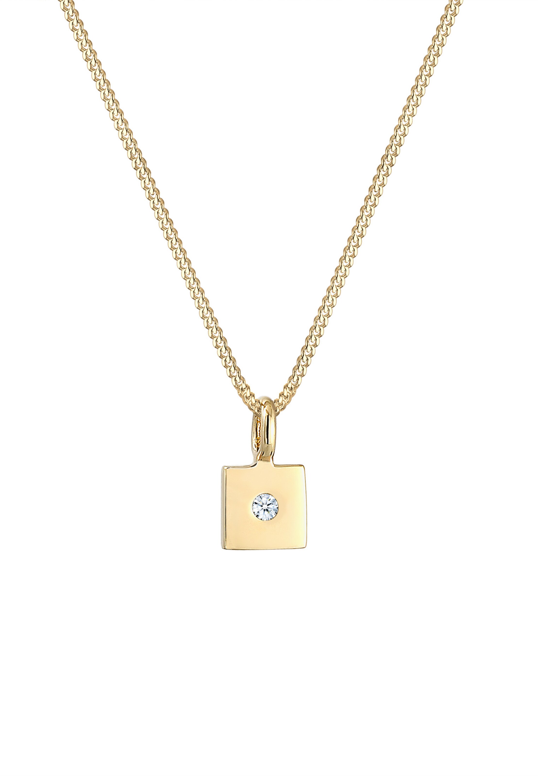Elli DIAMONDS Kette 'Viereck' in Gold