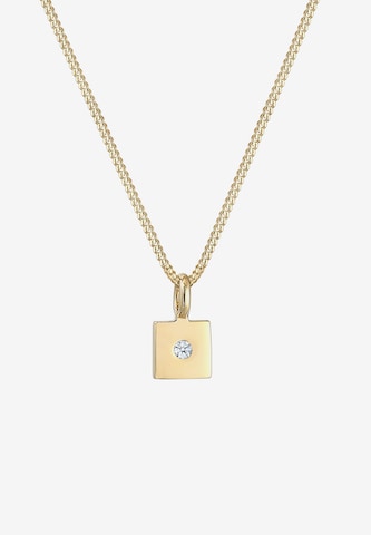 Elli DIAMONDS Necklace 'Viereck' in Gold