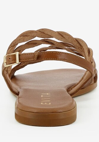 EVITA Strap Sandals 'OLIMPIA' in Brown