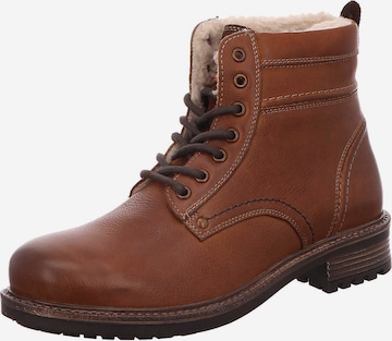 Longo Lace-Up Boots in Brown: front