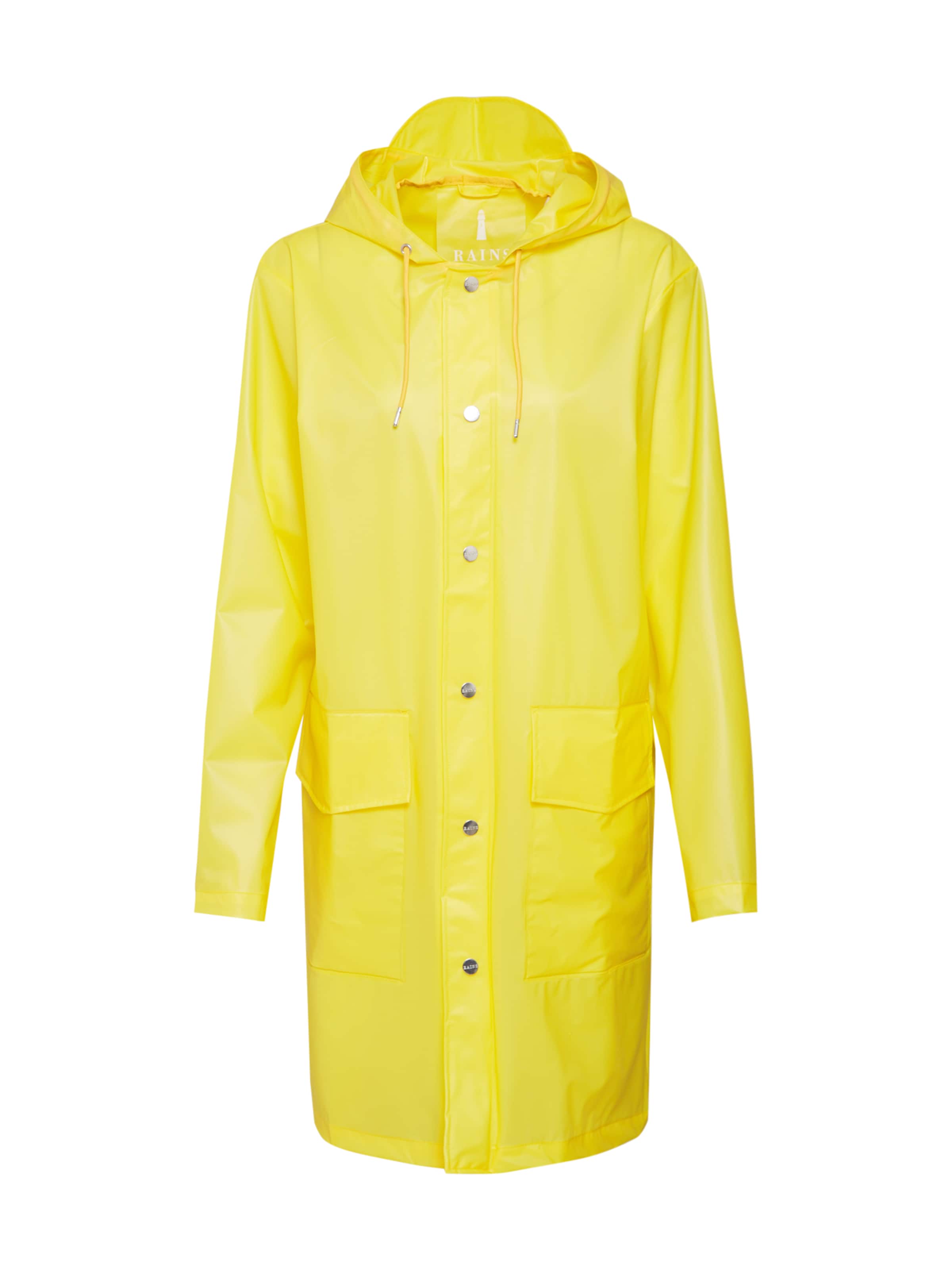 RAINS - Tussenmantel 'Hooded Coat' in de kleur Geel