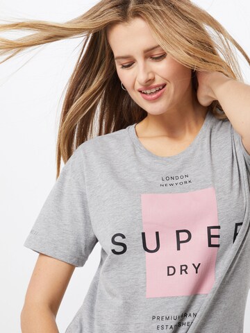 Superdry T-Shirt 'Portland' in Grau