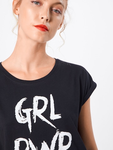 Merchcode T-shirt 'Grl Pwr' i svart
