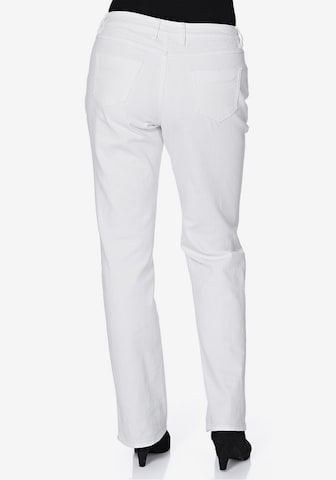 SHEEGO Denim Stretch-Jeans mit geradem Schnitt in Weiß
