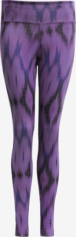 YOGISTAR.COM Skinny Yogi-leggings "devi" - Ikat Purple in Lila: predná strana