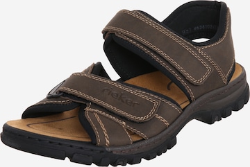 Rieker Hiking Sandals in Brown: front