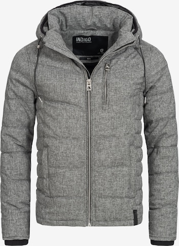 INDICODE JEANS Winter Jacket 'Circus ' in Grey: front