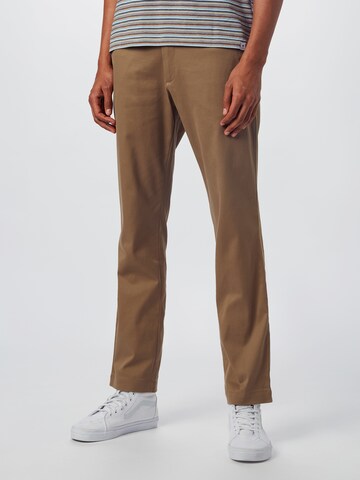 Banana Republic - Slimfit Calças chino 'Aiden' em castanho: frente