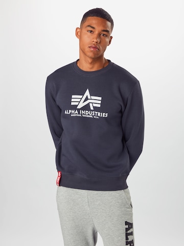 ALPHA INDUSTRIES Sweatshirt in Blauw: voorkant