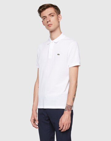 LACOSTE Slim Fit Poloshirt in Weiß: predná strana