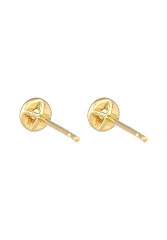 ELLI PREMIUM Ohrringe Solitär, Ohrstecker in Gold