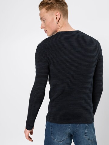 Pull-over 'Struan' !Solid en bleu : derrière