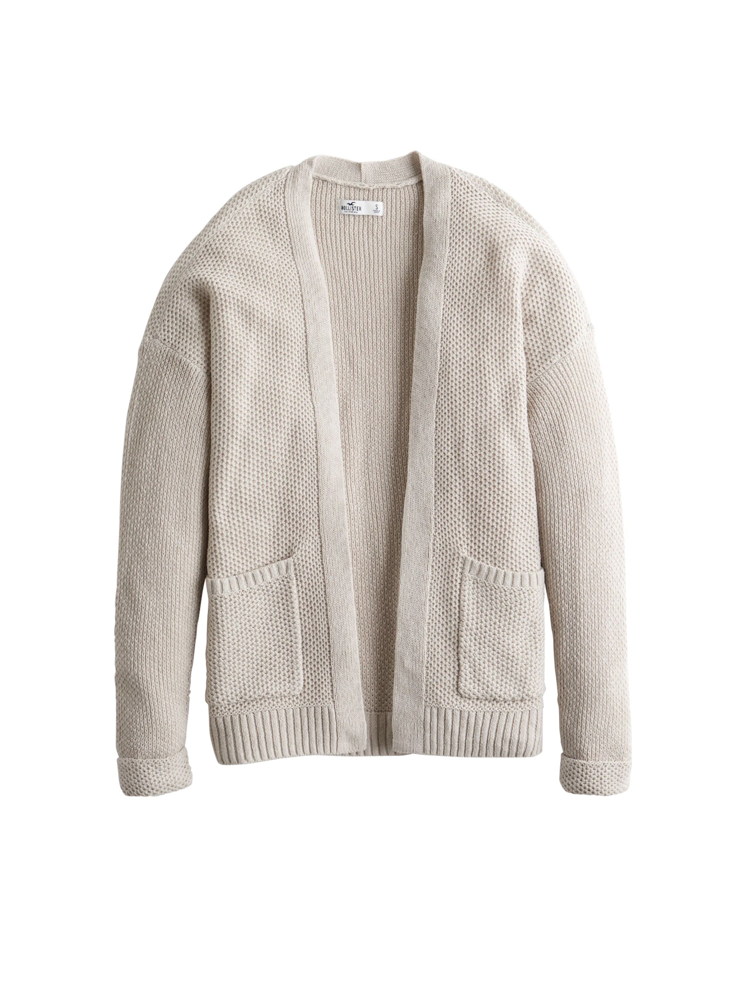 HOLLISTER - Gebreid vest in de kleur Beige