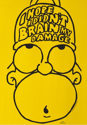 LOGOSHIRT T-Shirt "Homer Simpson" in Gelb