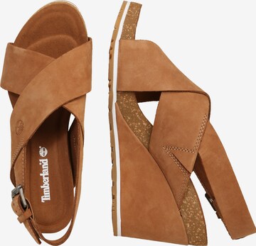 Sandales à lanières 'Capri Sunset X-Band Sandal' TIMBERLAND en marron : sur le côté