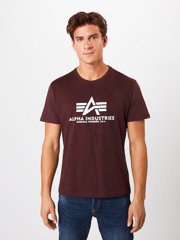 ALPHA INDUSTRIES T-shirt i röd: framsida