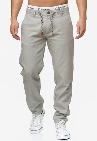 INDICODE JEANS Regular Pants 'Veneto' in Grey: front