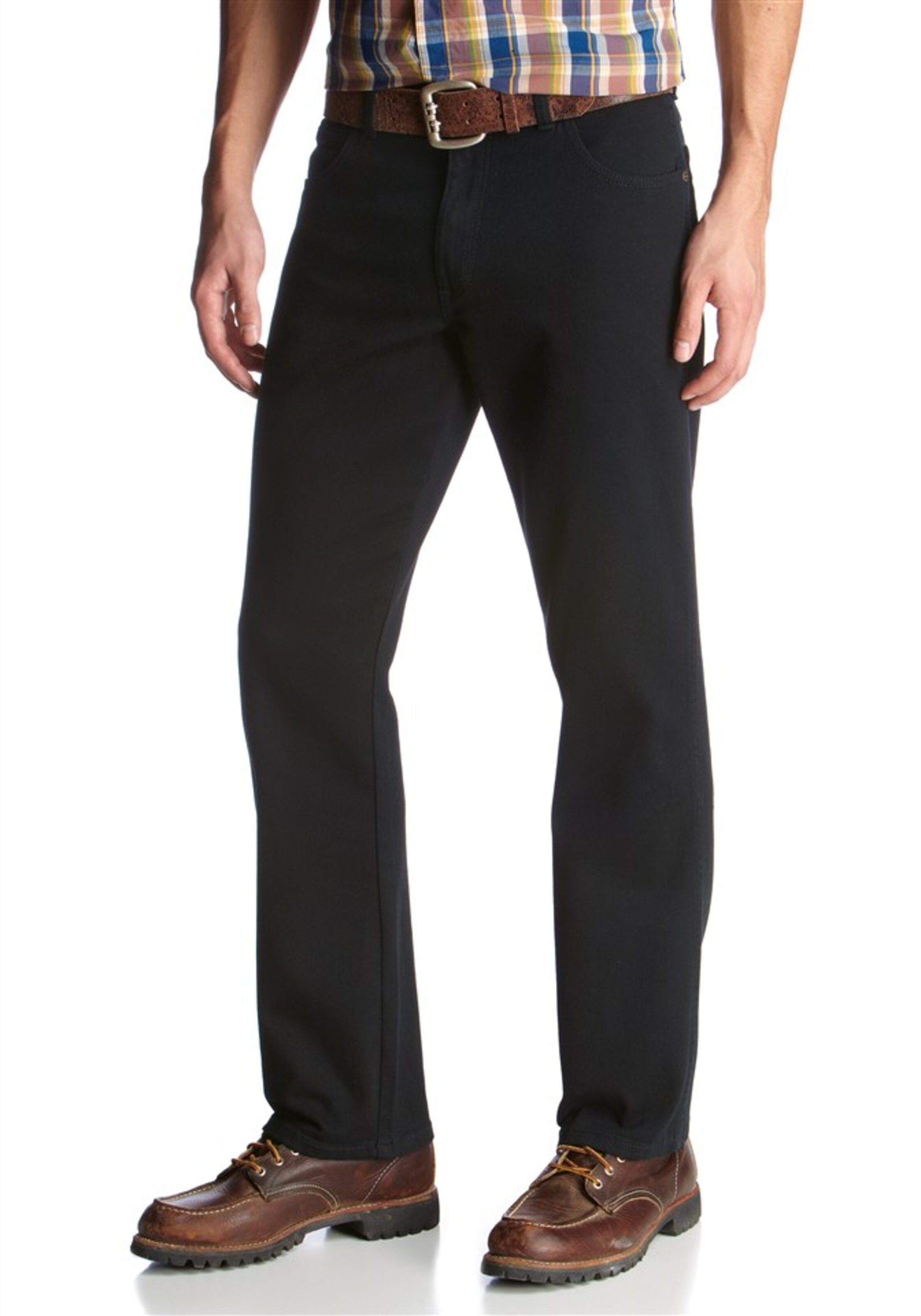 WRANGLER Regular Stretch-Jeans 'Durable' in Schwarz: Vorderseite