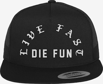 Mister Tee Cap 'Live Fast Die Fun' in Schwarz: predná strana